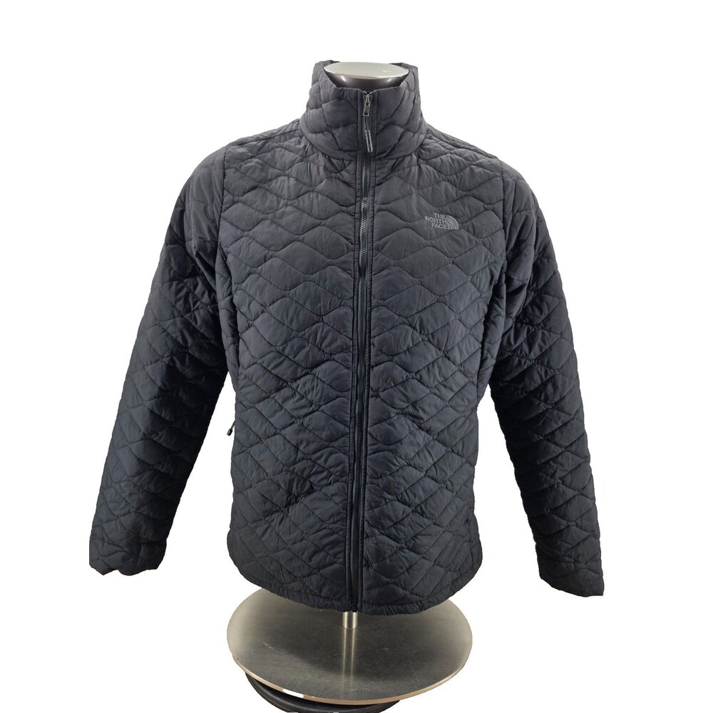 The North Face ThermoBall Women’s Sz XL Black Quilted Insulated Jacket Zip Full